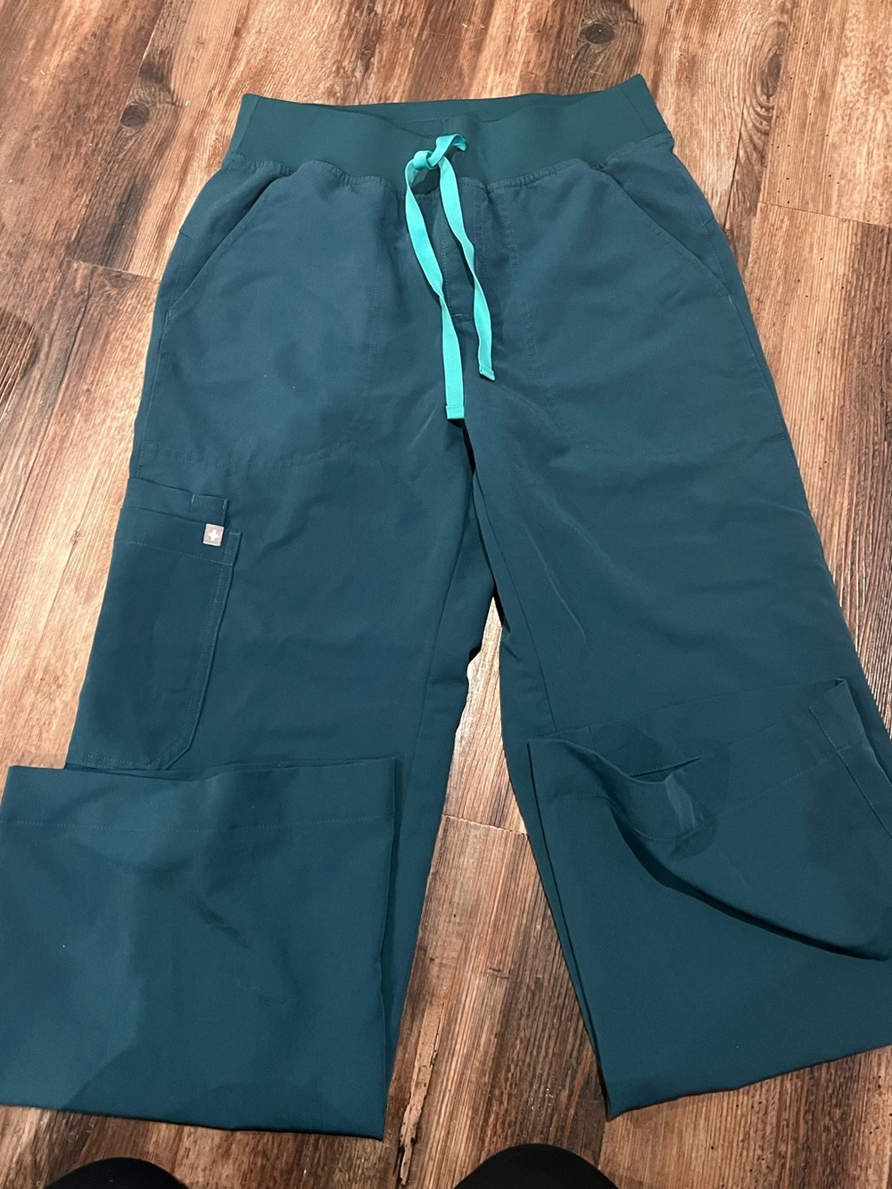Figs Caribbean Blue Isabel Wide Leg Scrub Pants